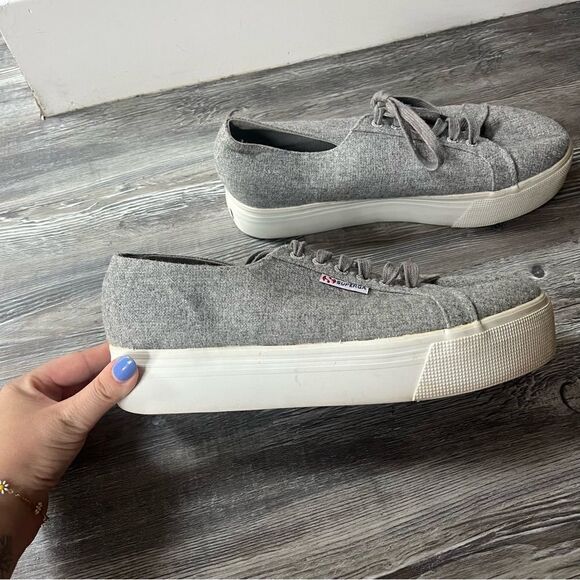 Superga Platform Wool Blend Sneakers - Picture 2 of 10